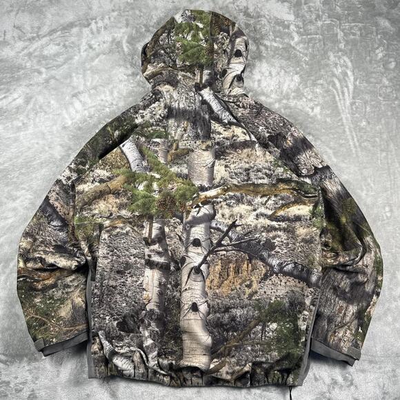 Mossy Oak Vintage Realtree camo zip-up hoodie with quilted lining and fleece - Picture 2 of 6